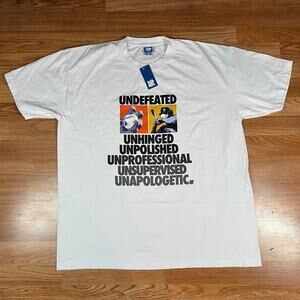 Undefeated Unapologetic White T Shirt Men’s Sz XL New